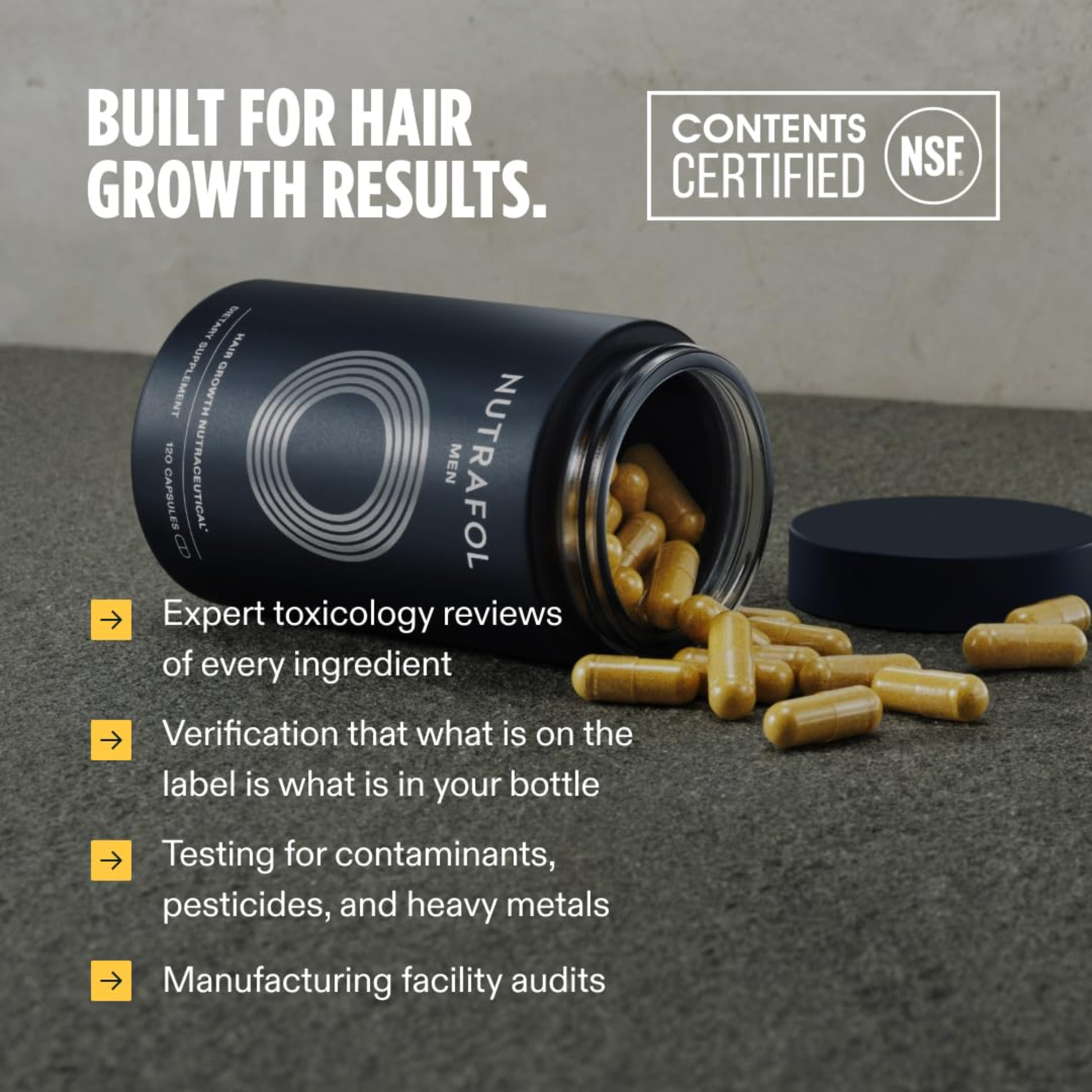 MEN Hair Growth Supplements, Clinically Tested, Dermatologist Recommended - MariposaSkincare.com